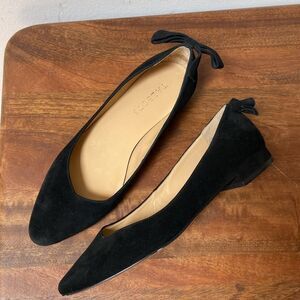 Talbots Black Suede Flats Sz 7